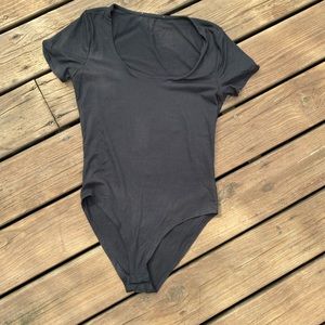 Black T-shirt bodysuit